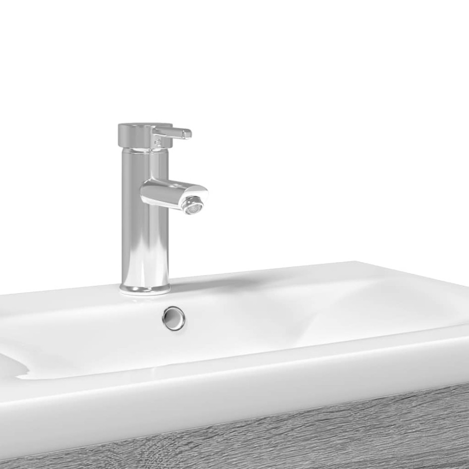 Mueble de baño con lavabo integrado gris