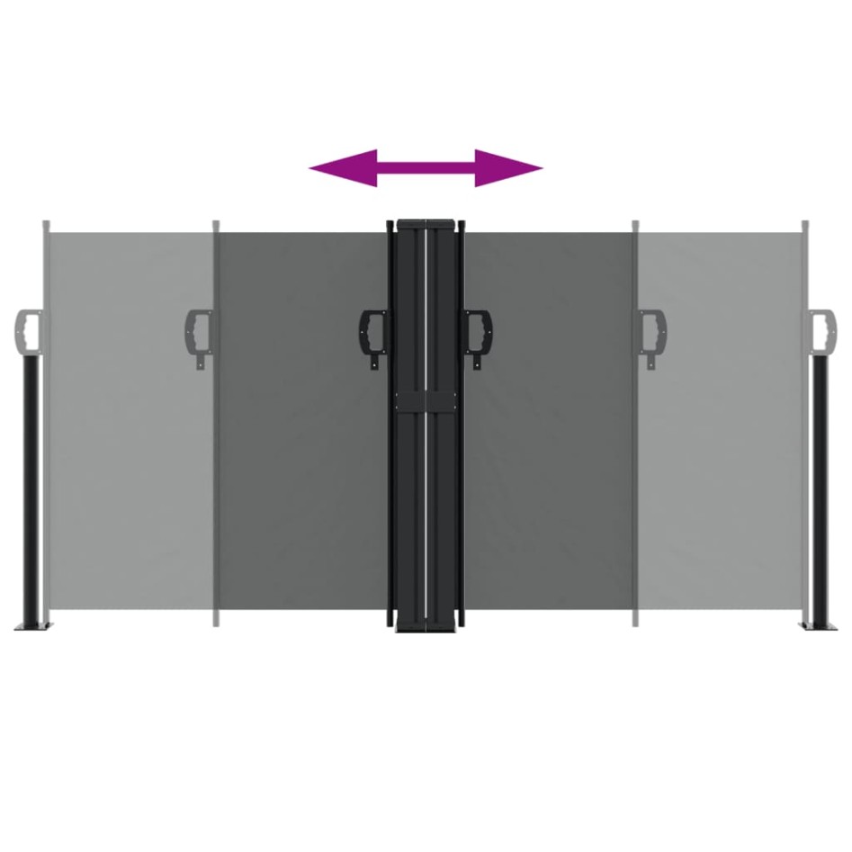 Toldo lateral retráctil gris antracita 120x1200