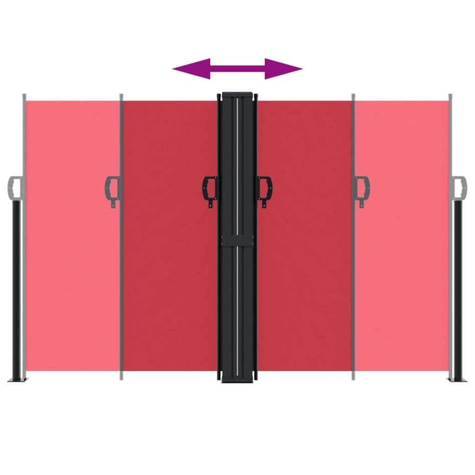 Toldo lateral retráctil rojo 160x1200