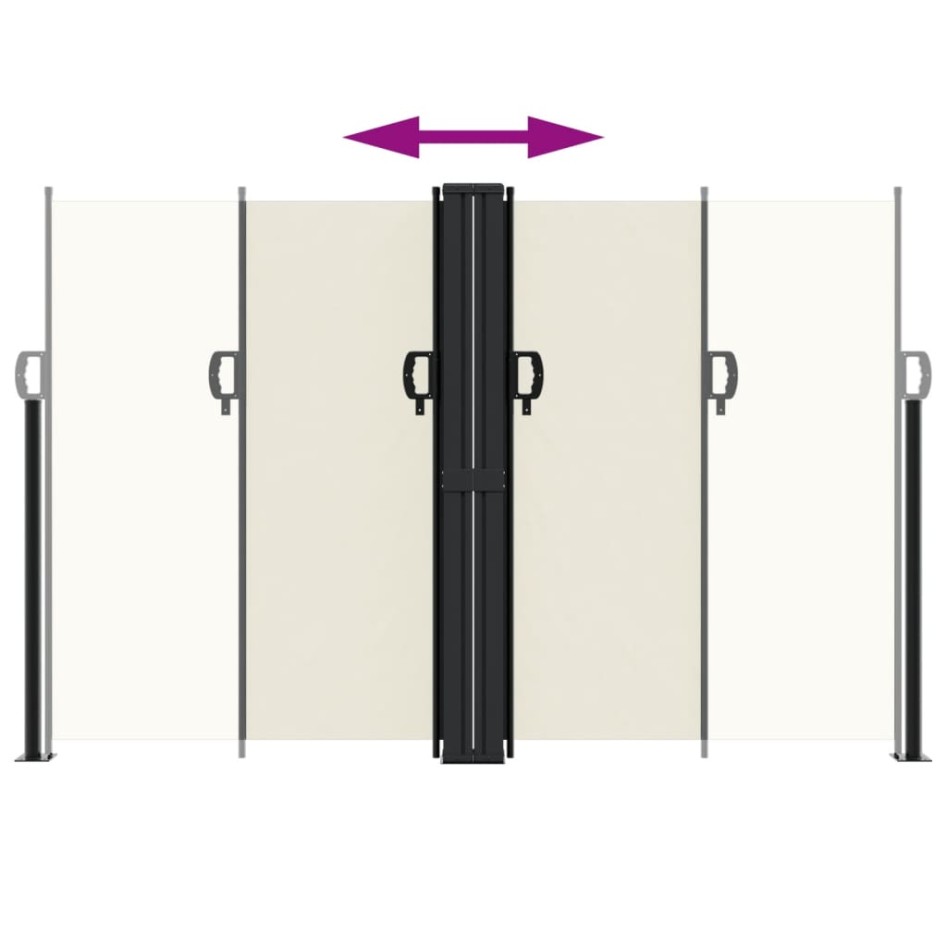 Toldo lateral retráctil crema 160x1200