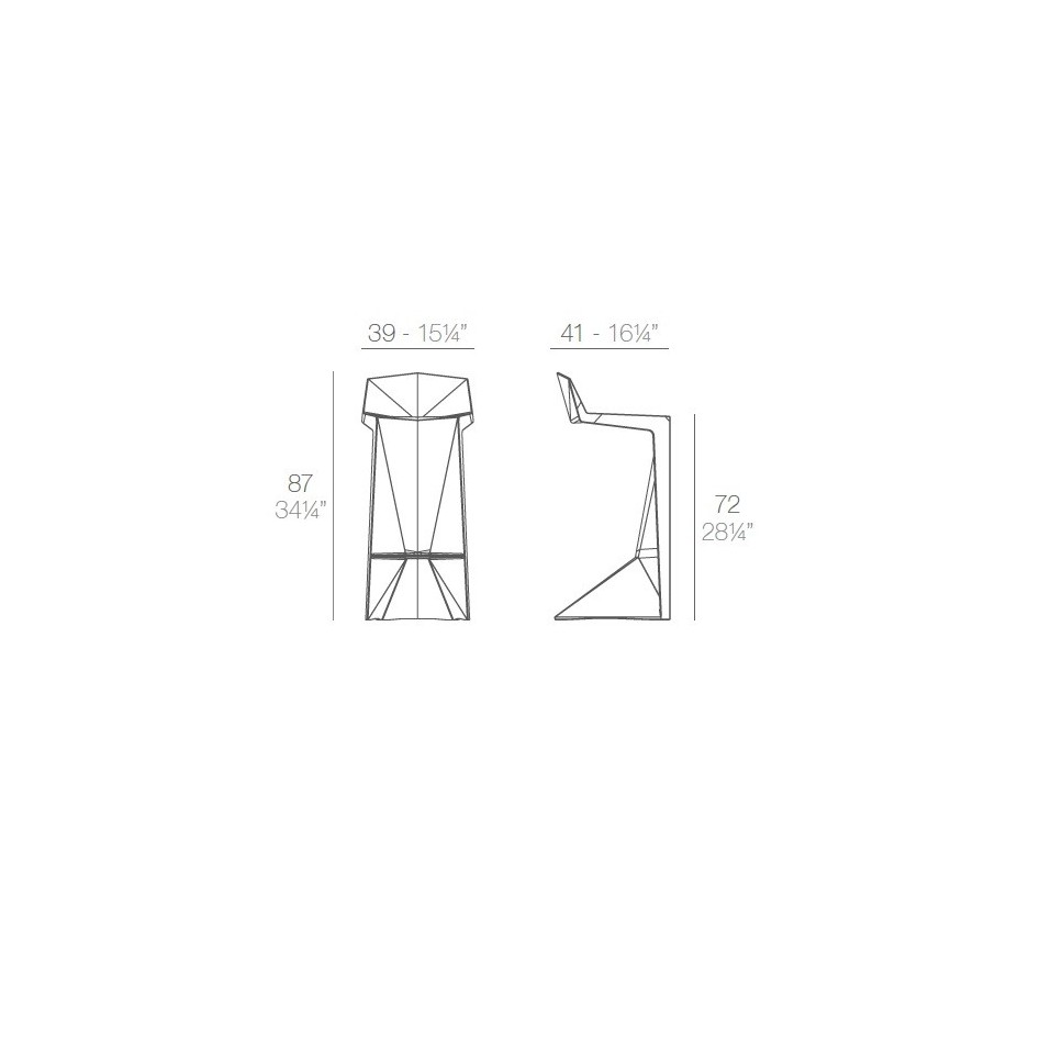 Taburete de diseño, modelo Voxel