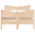 Estructura de cama con cabecero madera maciza pino 120x190