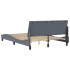Estructura cama con cabecero terciopelo gris oscuro 140x190