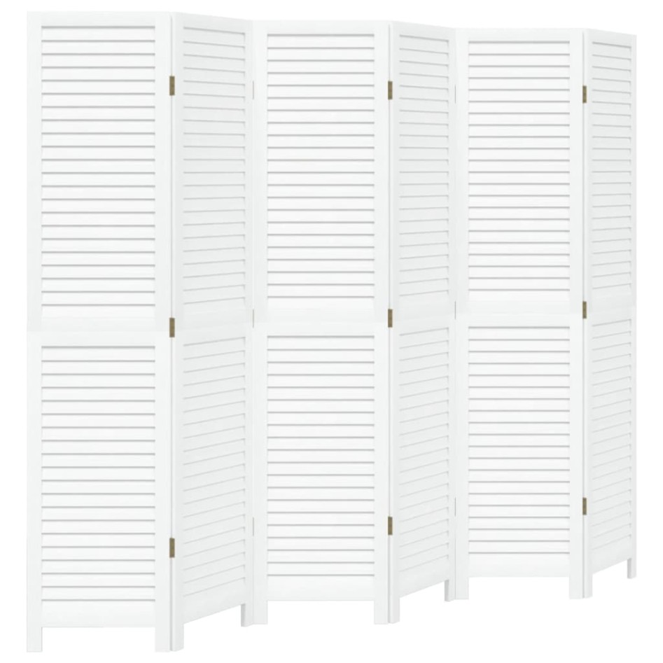 Biombo separador de 6 paneles madera maciza Paulownia