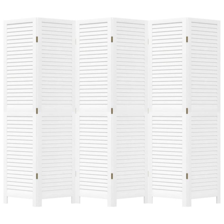 Biombo separador de 6 paneles madera maciza Paulownia