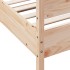 Estructura de cama con cabecero madera maciza pino 90x190