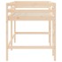 Cama alta de niños escalera madera maciza pino 80x200