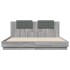 Cama con cabecero madera de ingeniería gris Sonoma 160x200
