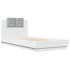 Estructura cama con cabecero madera ingeniería blanco