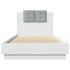 Estructura cama con cabecero madera ingeniería blanco