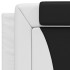 Estructura cama con LED cuero sintético blanco negro 80x200