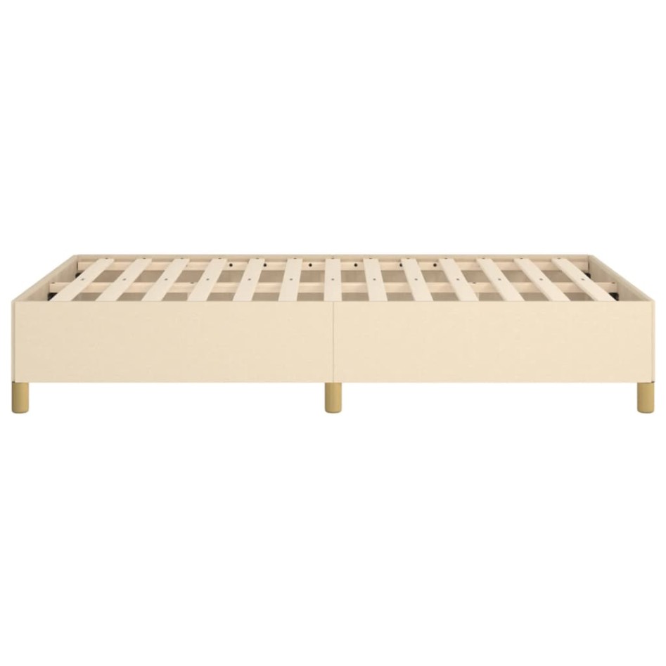 Estructura de cama tela crema 120x190