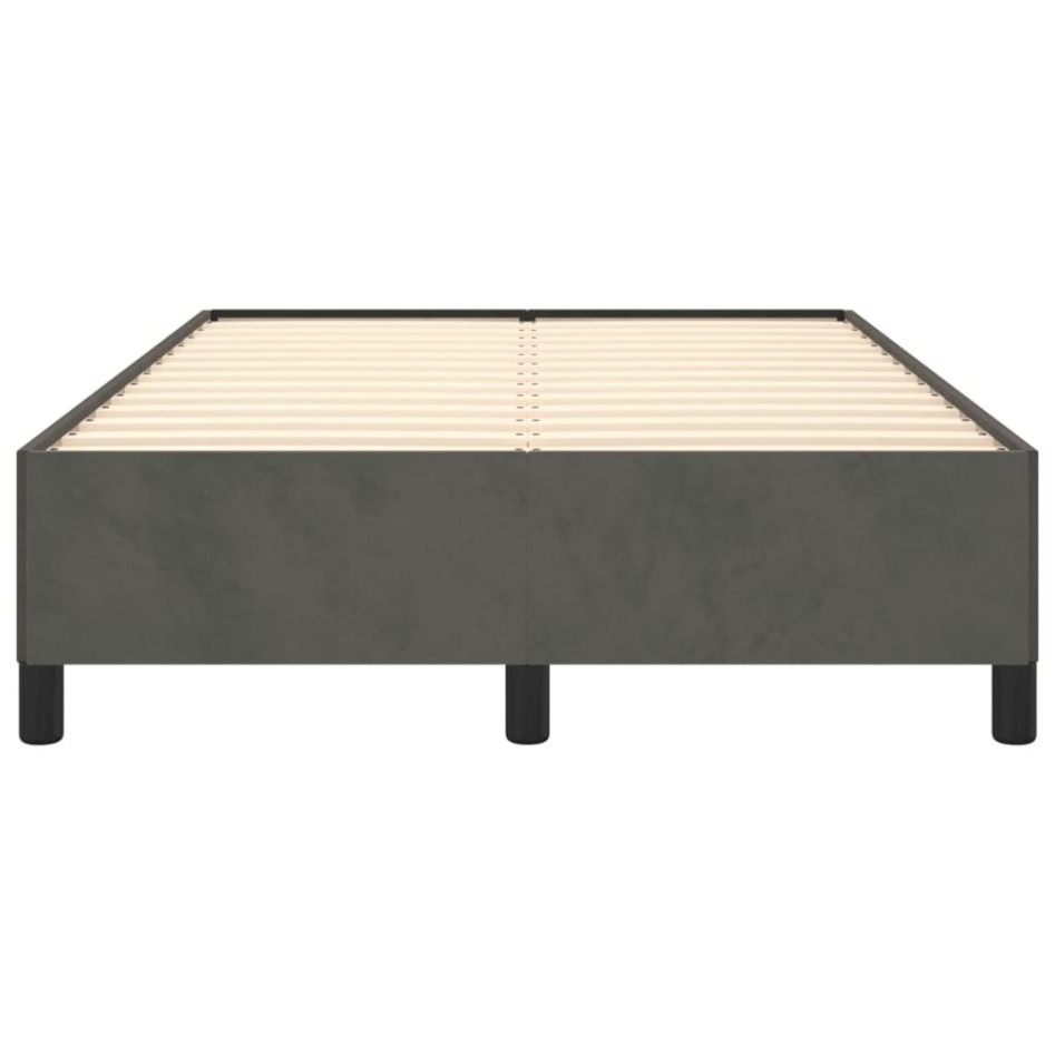 Estructura de cama terciopelo gris oscuro 120x190