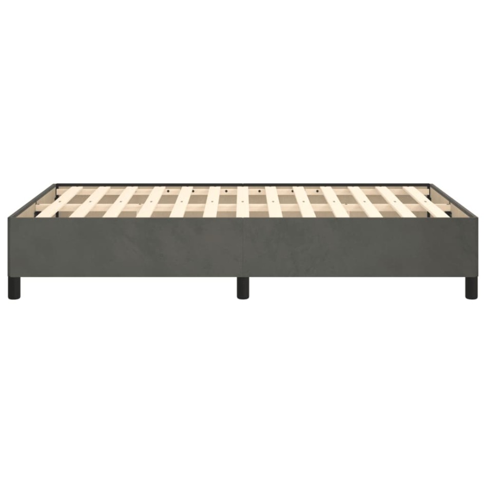 Estructura de cama terciopelo gris oscuro 120x190