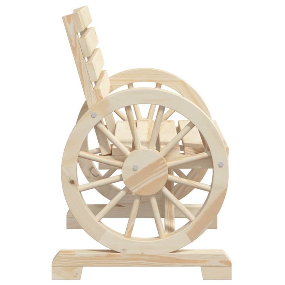 Silla de jardín de madera maciza de abeto 58x58x78,5