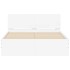 Estructura de cama con cabecero y luces LED blanco 135x190