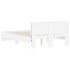 Estructura de cama con cabecero y luces LED blanco 135x190