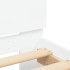 Estructura de cama con cabecero y luces LED blanco 135x190