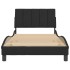 Estructura de cama con cabecero de terciopelo negro 100x200