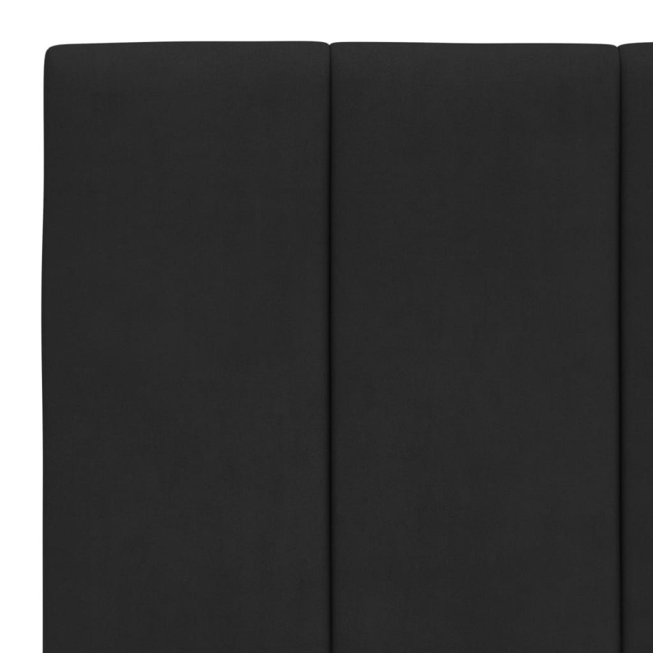 Estructura de cama con cabecero de terciopelo negro 100x200