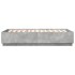 Estructura cama con luces LED madera gris hormigón 120x200