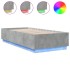 Estructura cama con luces LED madera gris hormigón 100x200