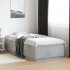 Estructura cama con luces LED madera gris hormigón 100x200