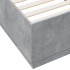 Estructura cama con luces LED madera gris hormigón 100x200