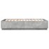 Estructura cama con luces LED madera gris hormigón 140x200
