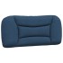 Estructura de cama con luces LED tela azul 80x200