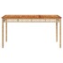 Mesa de jardín ratán sintético madera acacia beige 140x80x75