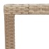 Mesa de jardín ratán PE beige y madera de acacia 190x90x75
