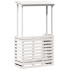 Mesa alta bar de jardín madera maciza blanco 112,5x57x195,5