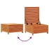 Taburete de jardín con cojín madera maciza de pino marrón