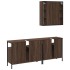 Set de muebles de baño 3 pzas madera contrachapada roble