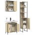 Set de muebles de baño 3 pzas madera contrachapada roble