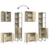Set de muebles de baño 3 pzas madera contrachapada roble