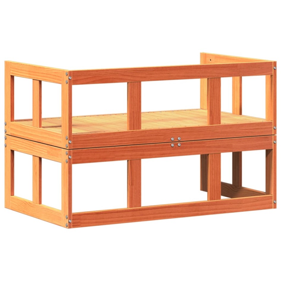 Banco sofá de jardín extensible madera maciza de pino