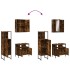 Set de muebles baño 3 pzas madera contrachapada roble