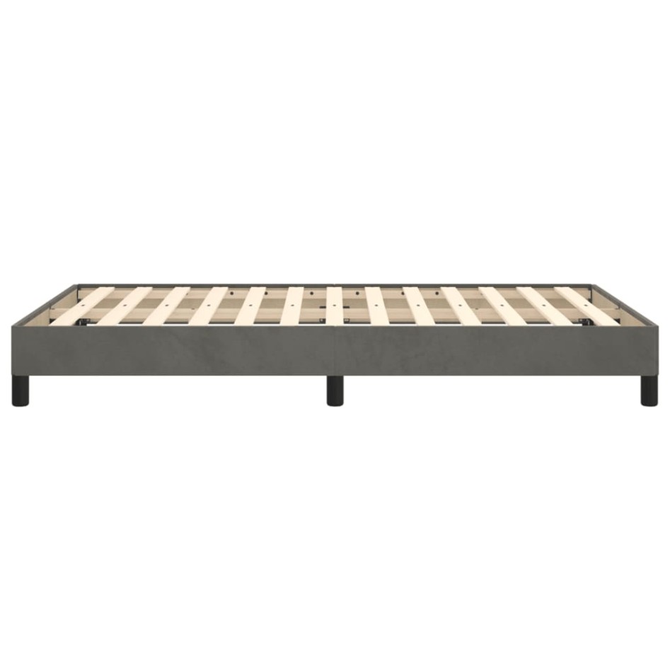 Estructura de cama terciopelo gris oscuro 120x190