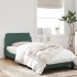 Estructura cama con cabecero terciopelo verde oscuro 90x200