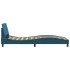 Estructura de cama con cabecero terciopelo azul 100x200