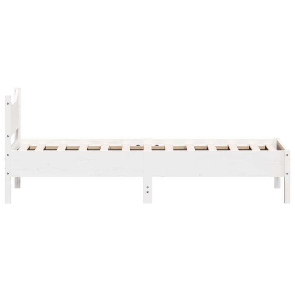 Estructura de cama madera maciza de pino blanco 100x200