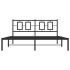 Estructura de cama con cabecero metal negro 150x200