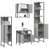 Set de muebles de baño 4 pzas madera contrachapada gris