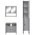 Set de muebles de baño 3 pzas madera contrachapada gris