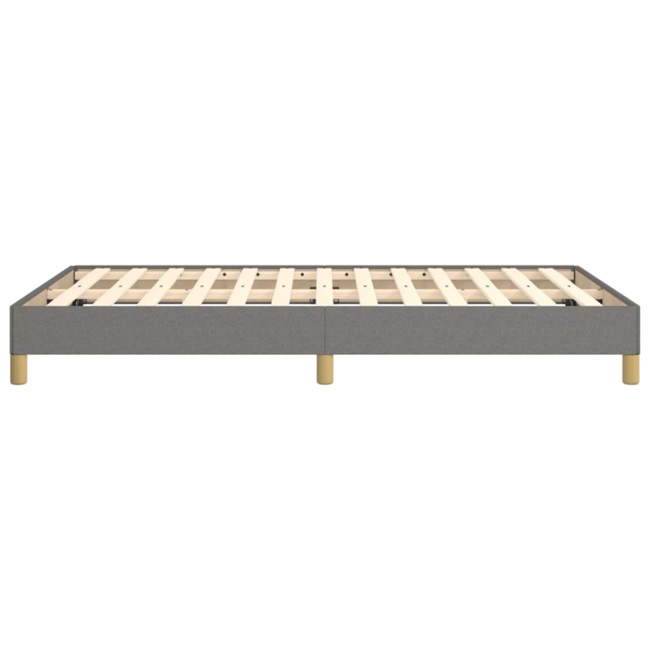 Estructura de cama tela gris oscuro 120x190