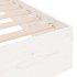 Estructura de cama madera maciza blanco Supe King 180x200