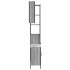 Set de muebles de baño 3 pzas madera contrachapada gris