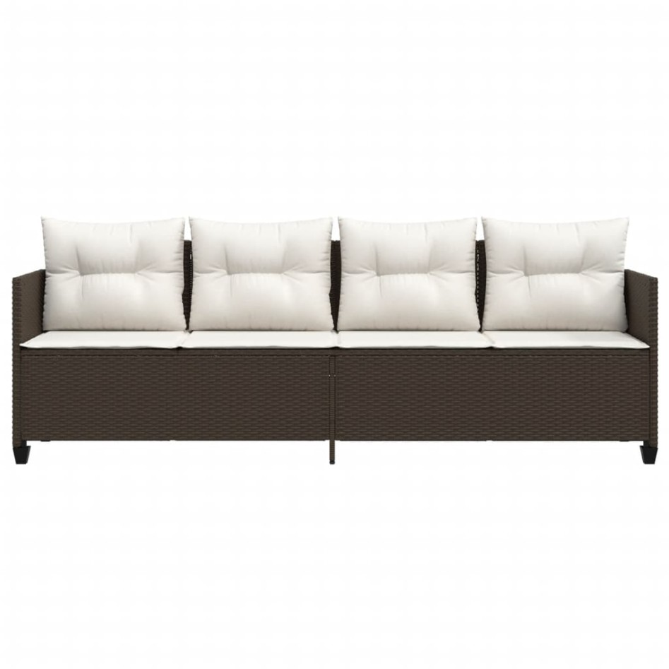 Tumbona con cojines ratán sintético